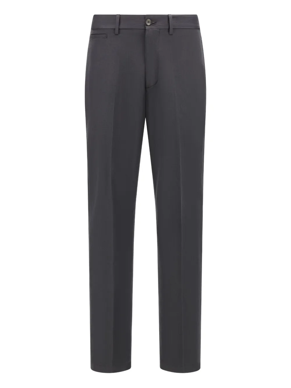 Boggi Milano Stretch Cotton and Linen Trousers Grijs