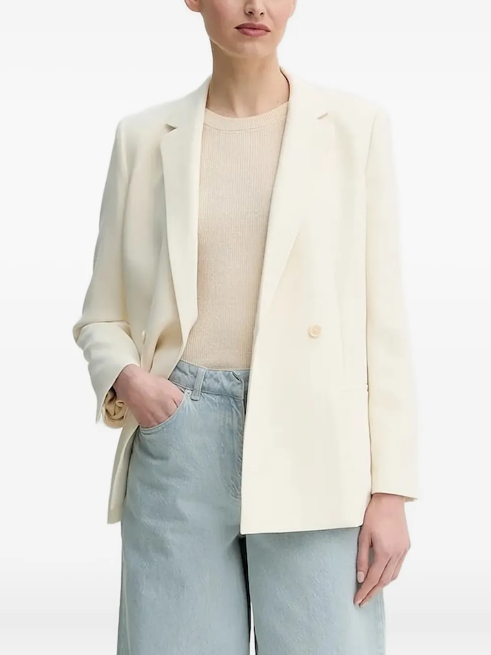Day Birger Et Mikkelsen Ribbed Bell-sleeve Sweater In Neutral