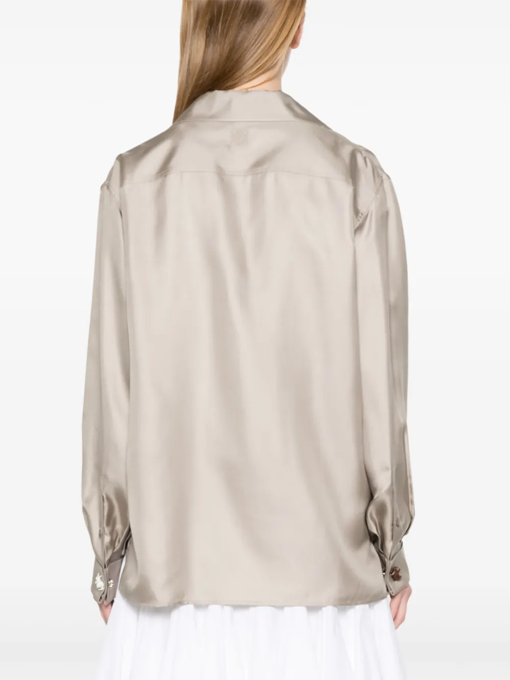 LOEWE x Suna Fujita zijden blouse Grijs