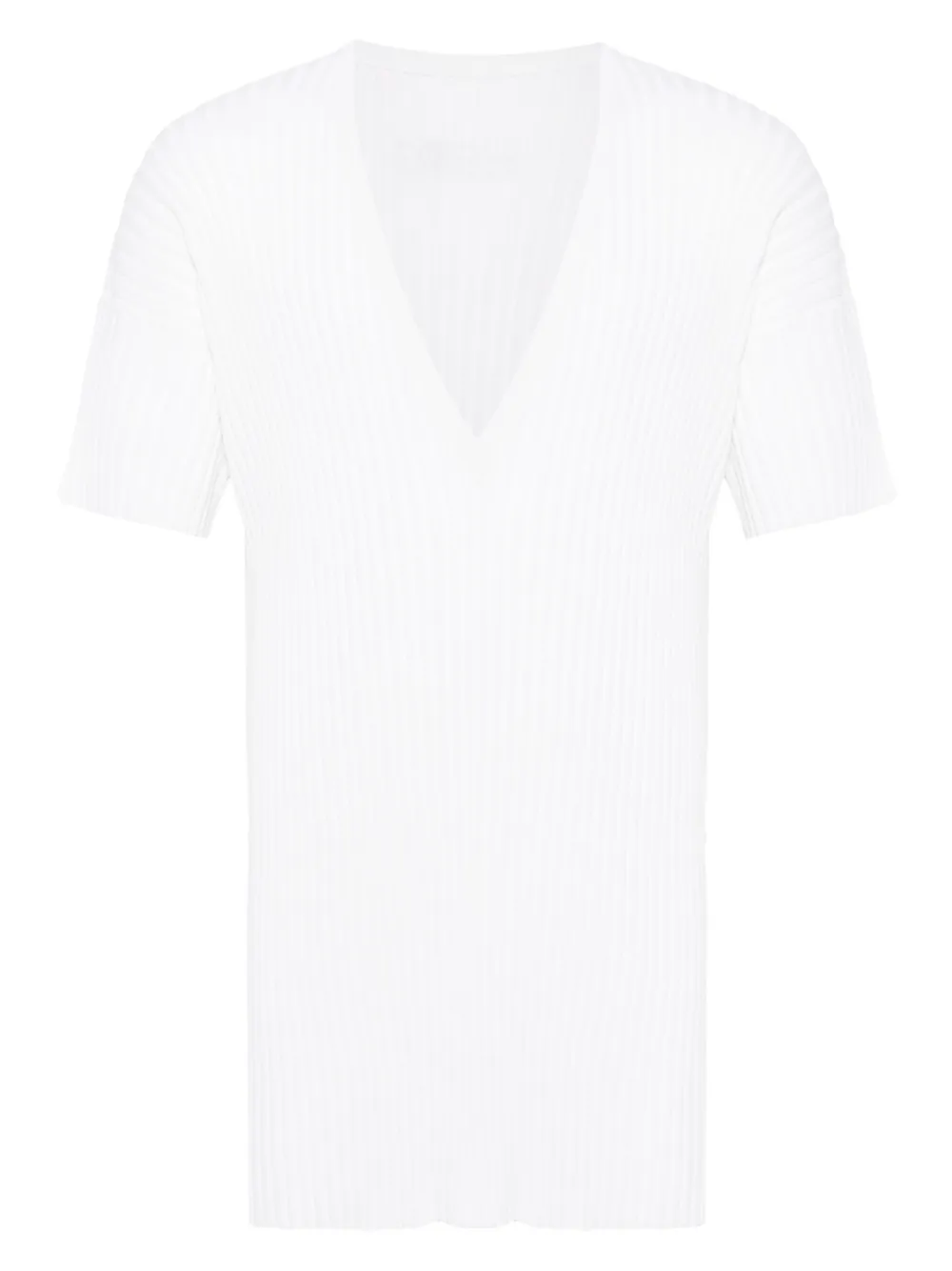 MM6 Maison Margiela リブ Tシャツ - ホワイト MM6 Maison Margiela リブ Tシャツ - ホワイト