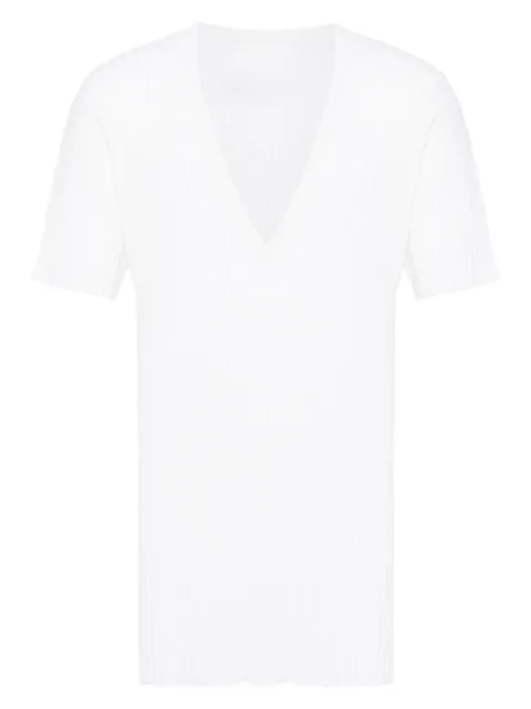 MM6 Maison Margiela تيشيرت بحياكة مضلعة