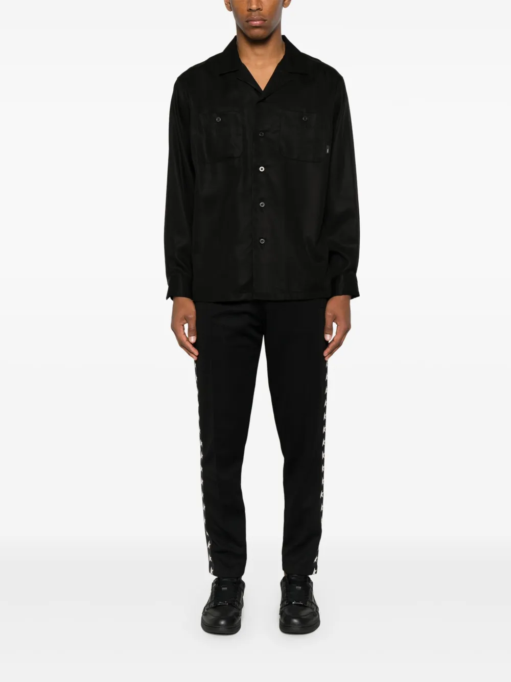 Golden Goose cotton-blend track pants - Zwart