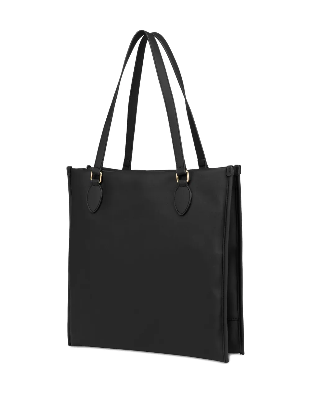 Love Moschino logo-plaque tote bag - Zwart