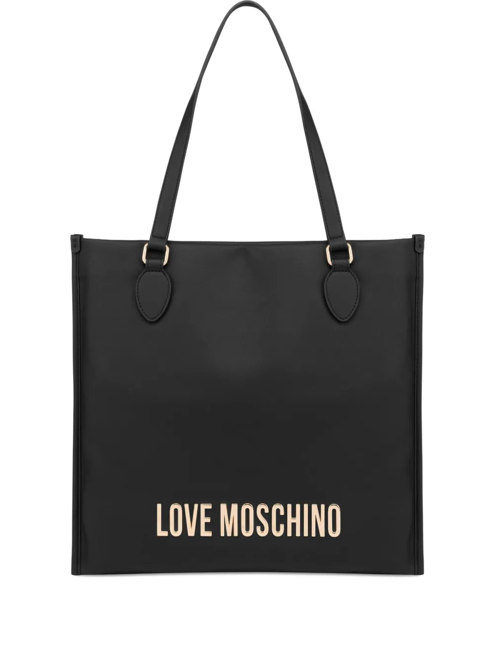 Love Moschino logo-plaque tote bag Zwart