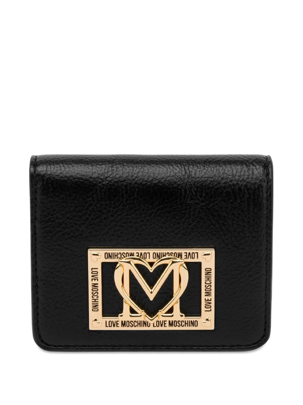 Love Moschino Portemonnee met logoplakkaat Zwart