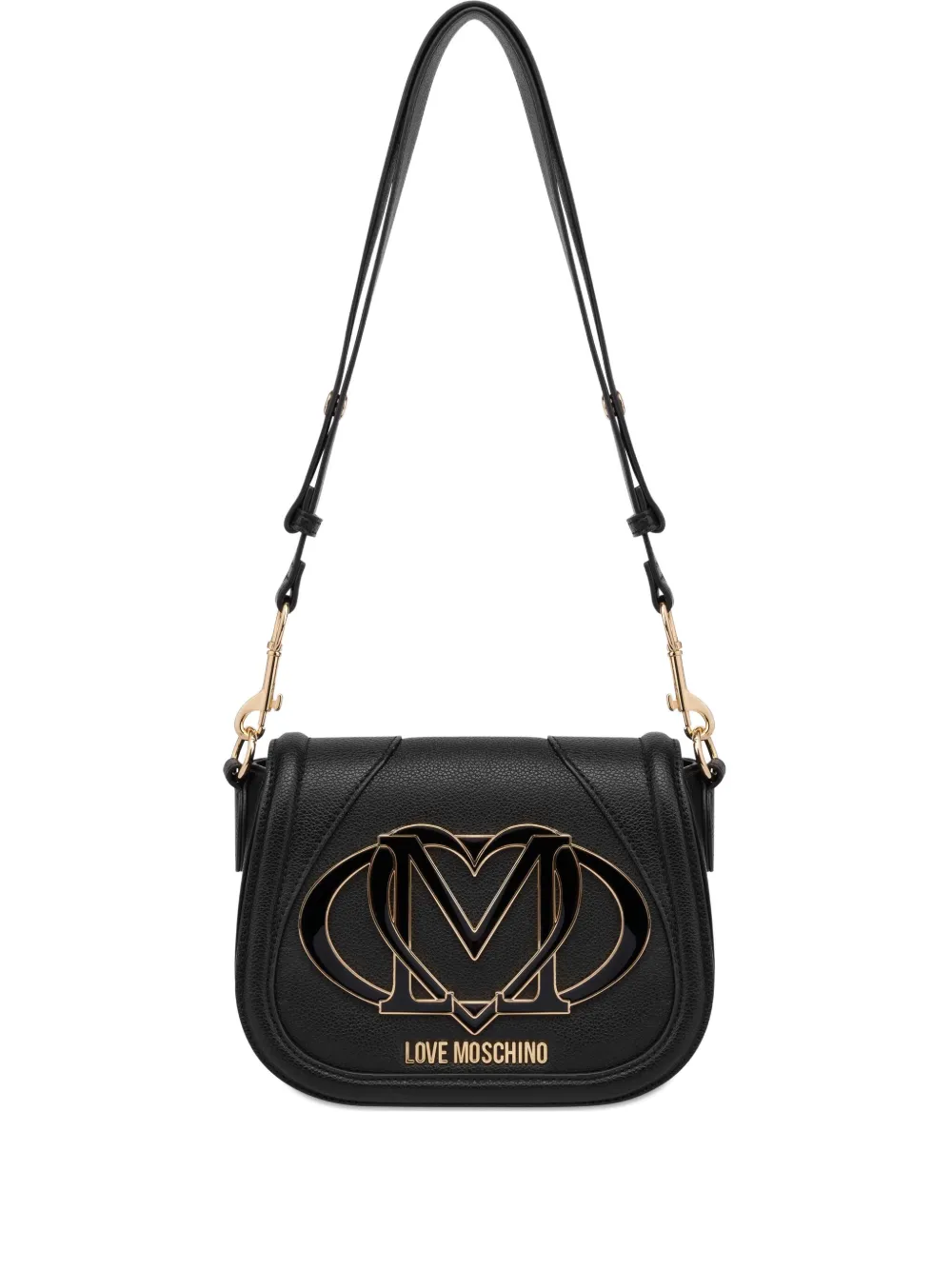 Love Moschino Schoudertas met logoplakkaat Zwart