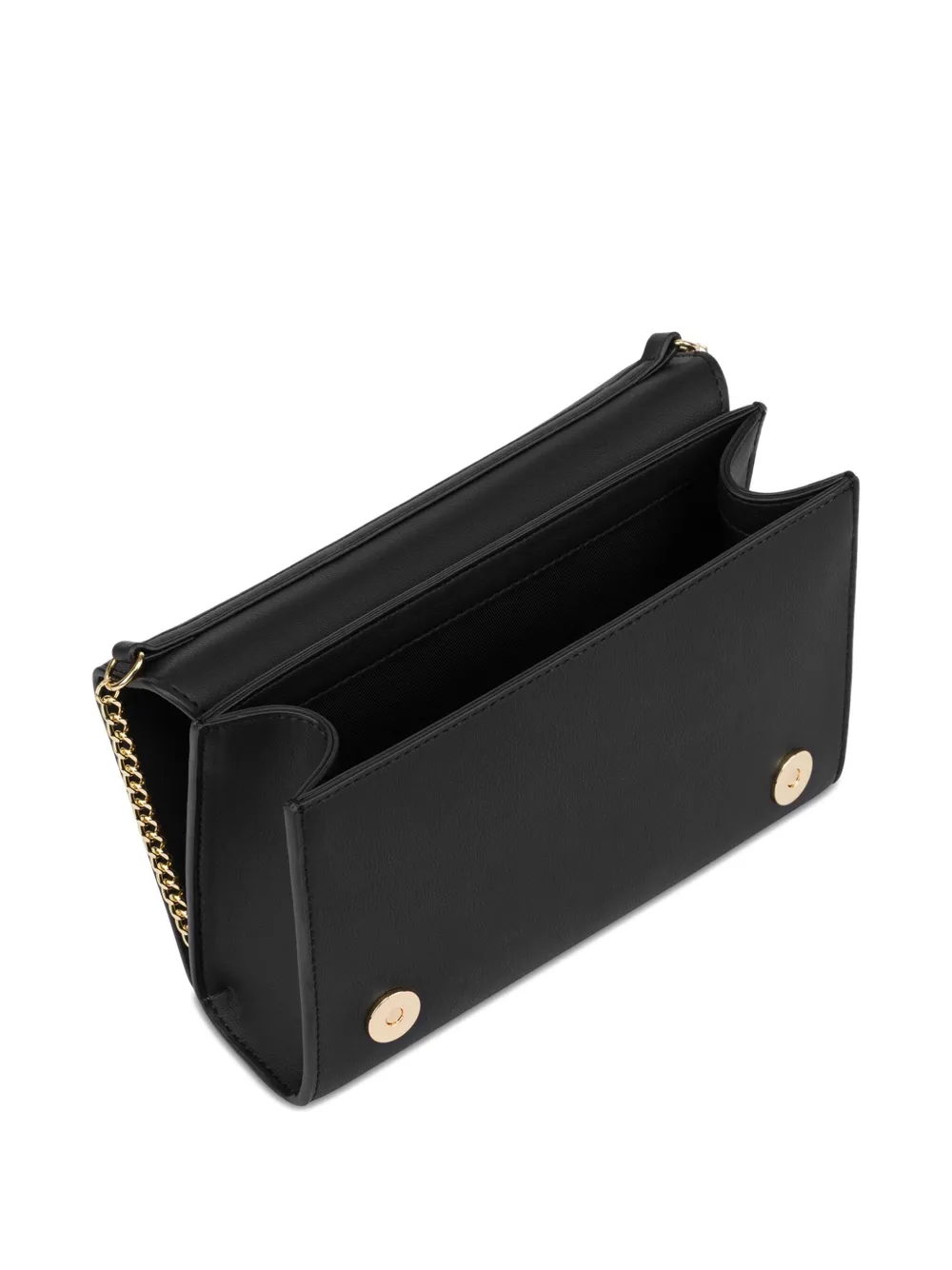 Love Moschino Clutch met logo Zwart