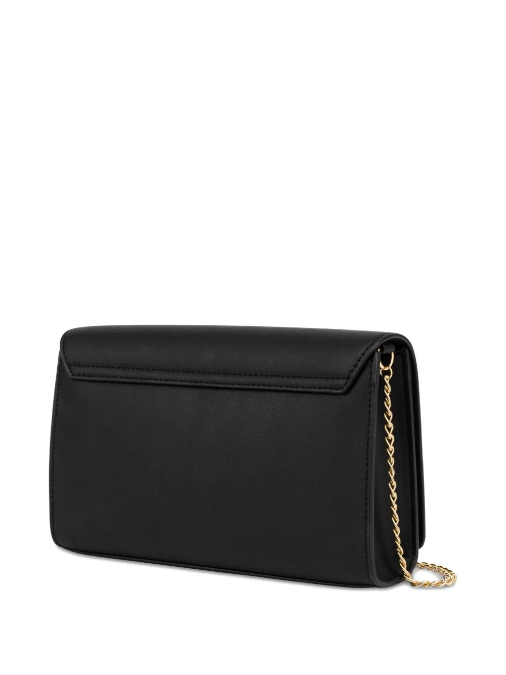 Love Moschino Clutch met logo Zwart