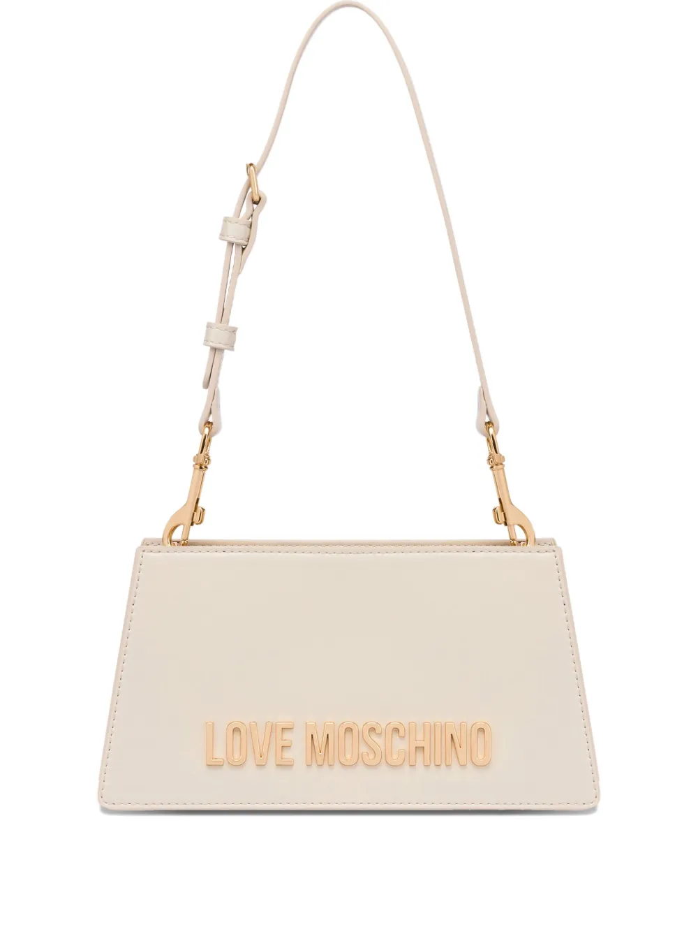 Love Moschino Schoudertas met logoplakkaat Wit