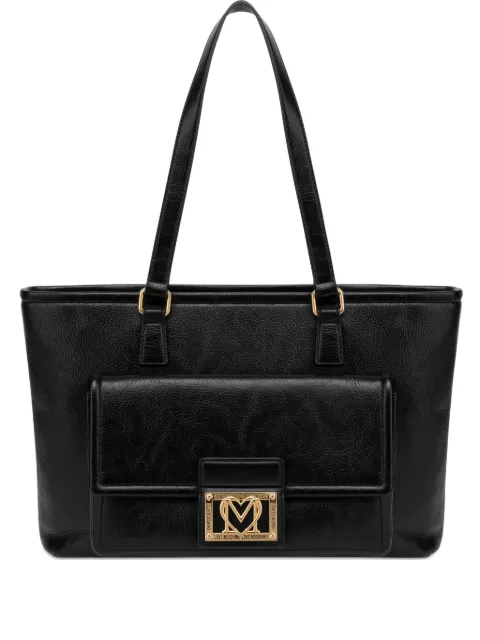 Love Moschino شنطة عملية ببروش شعار الماركة