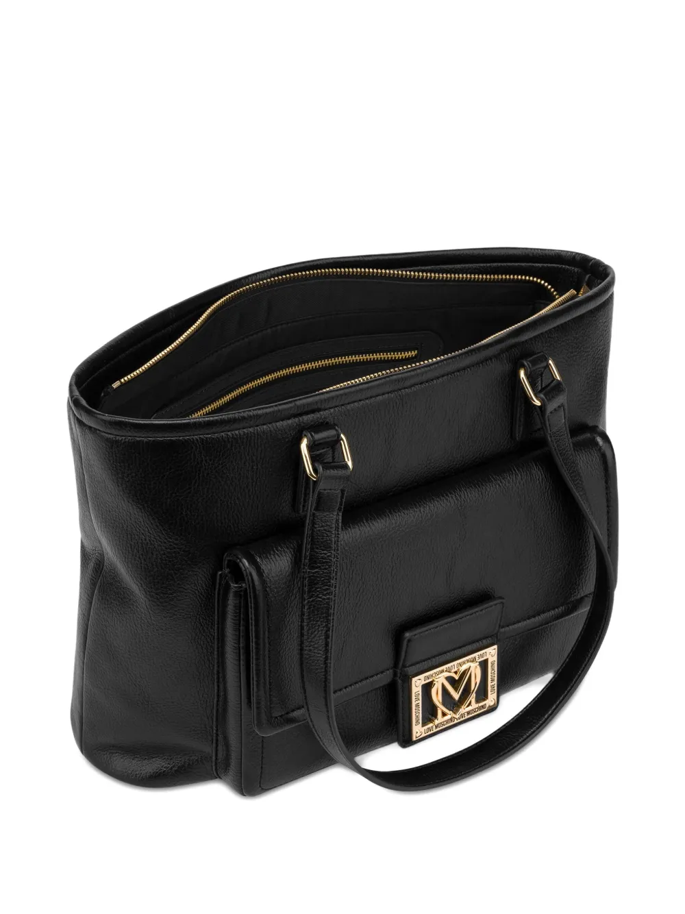 Love Moschino Heuptas met logoplakkaat Zwart