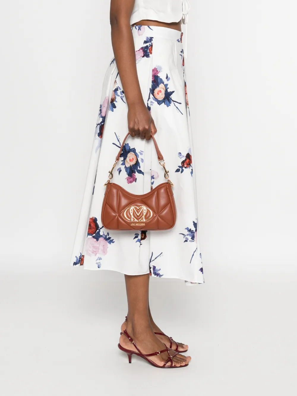 Love Moschino quilted logo-plaque shoulder bag | Image 2