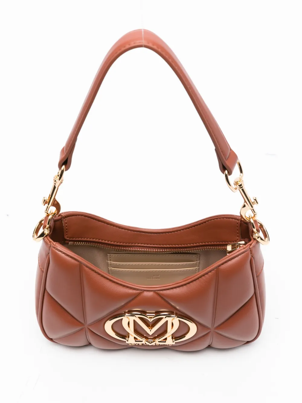 Love Moschino Schoudertas met logoplakkaat Bruin