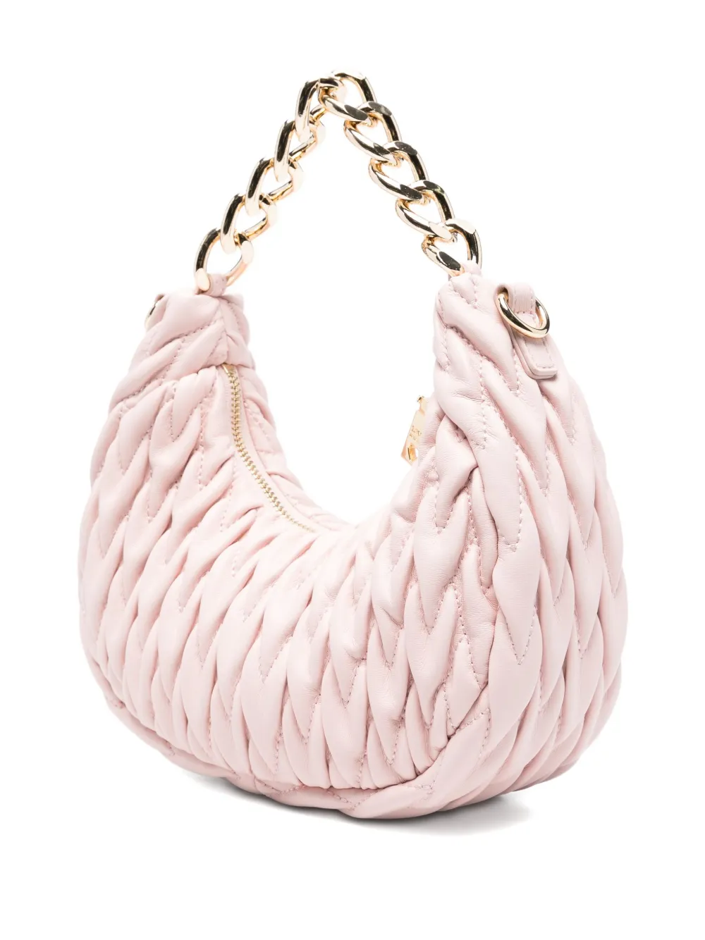 Love Moschino Gewatteerde schoudertas met kettinghengsel Roze