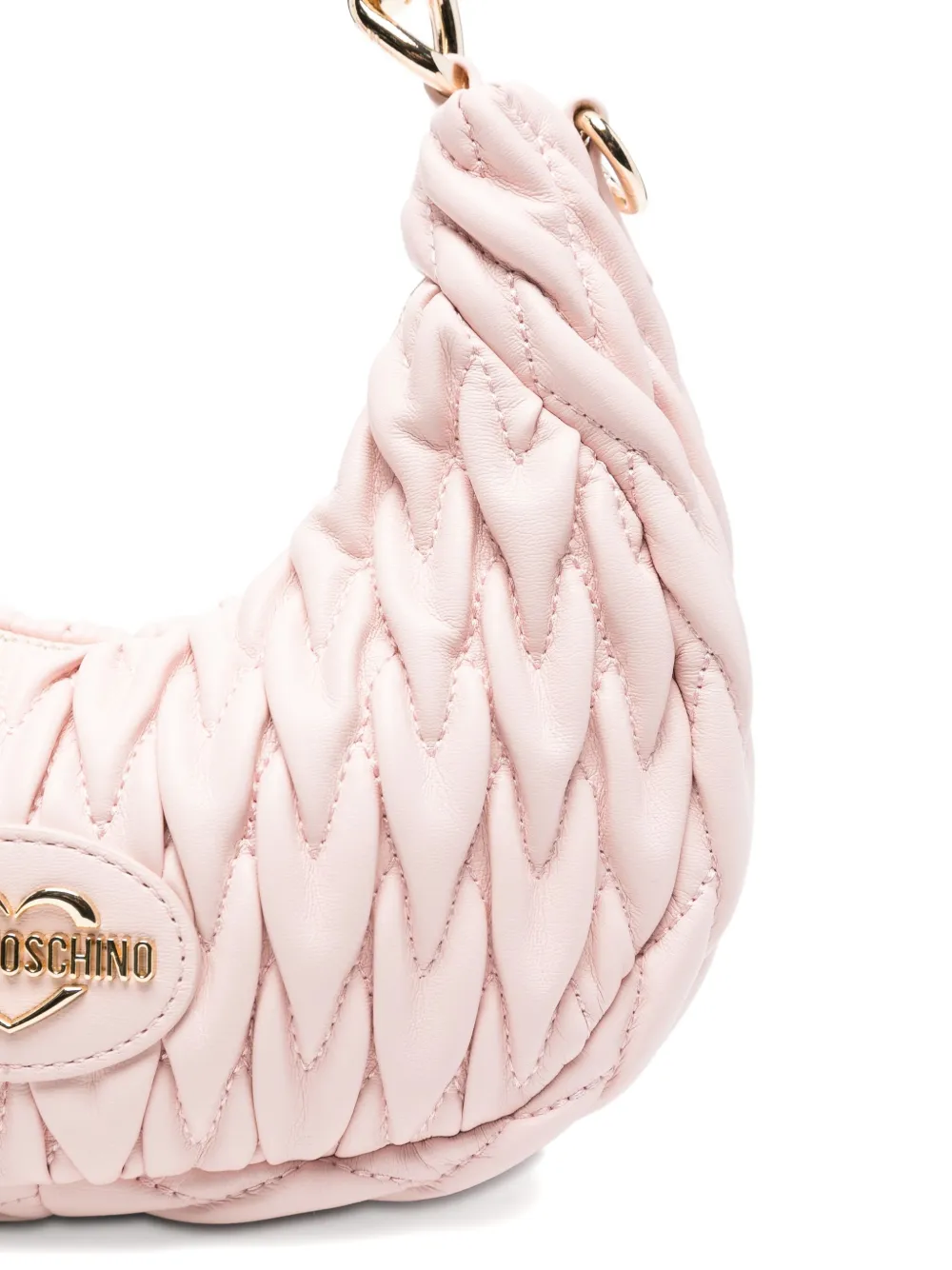 Love Moschino Gewatteerde schoudertas met kettinghengsel Roze