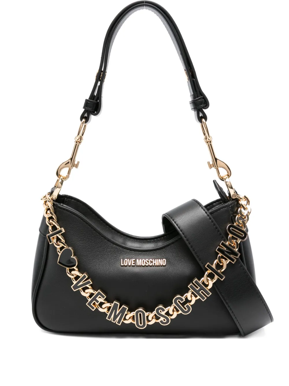 Love Moschino logo-lettering tote bag Zwart