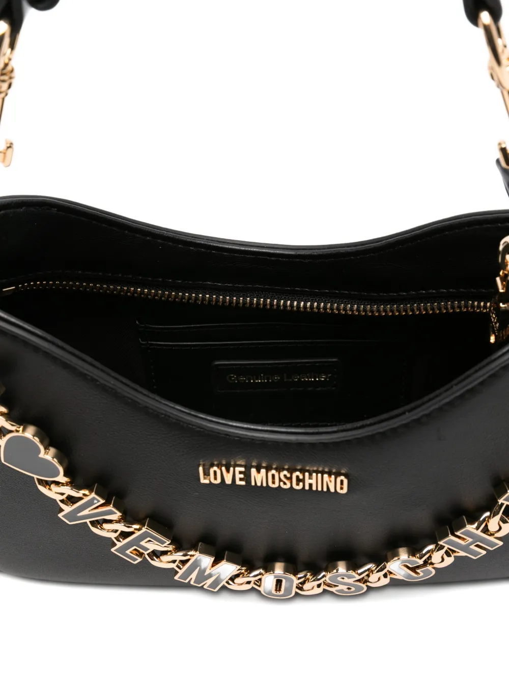 Love Moschino logo-lettering tote bag Zwart