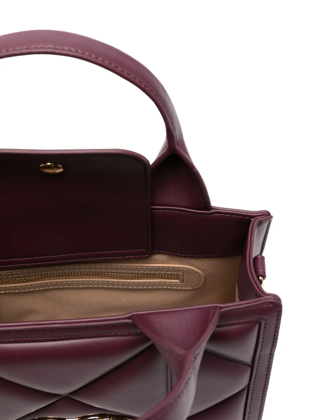 Love Moschino quilted logo tote bag Rood