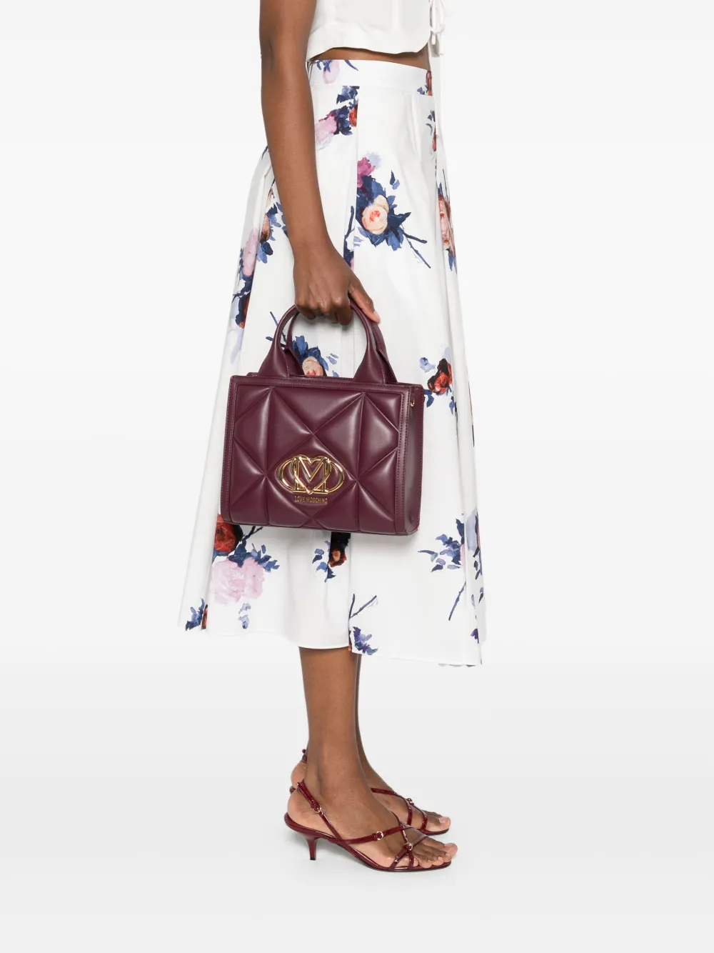 Love Moschino Shopper met logo - Rood