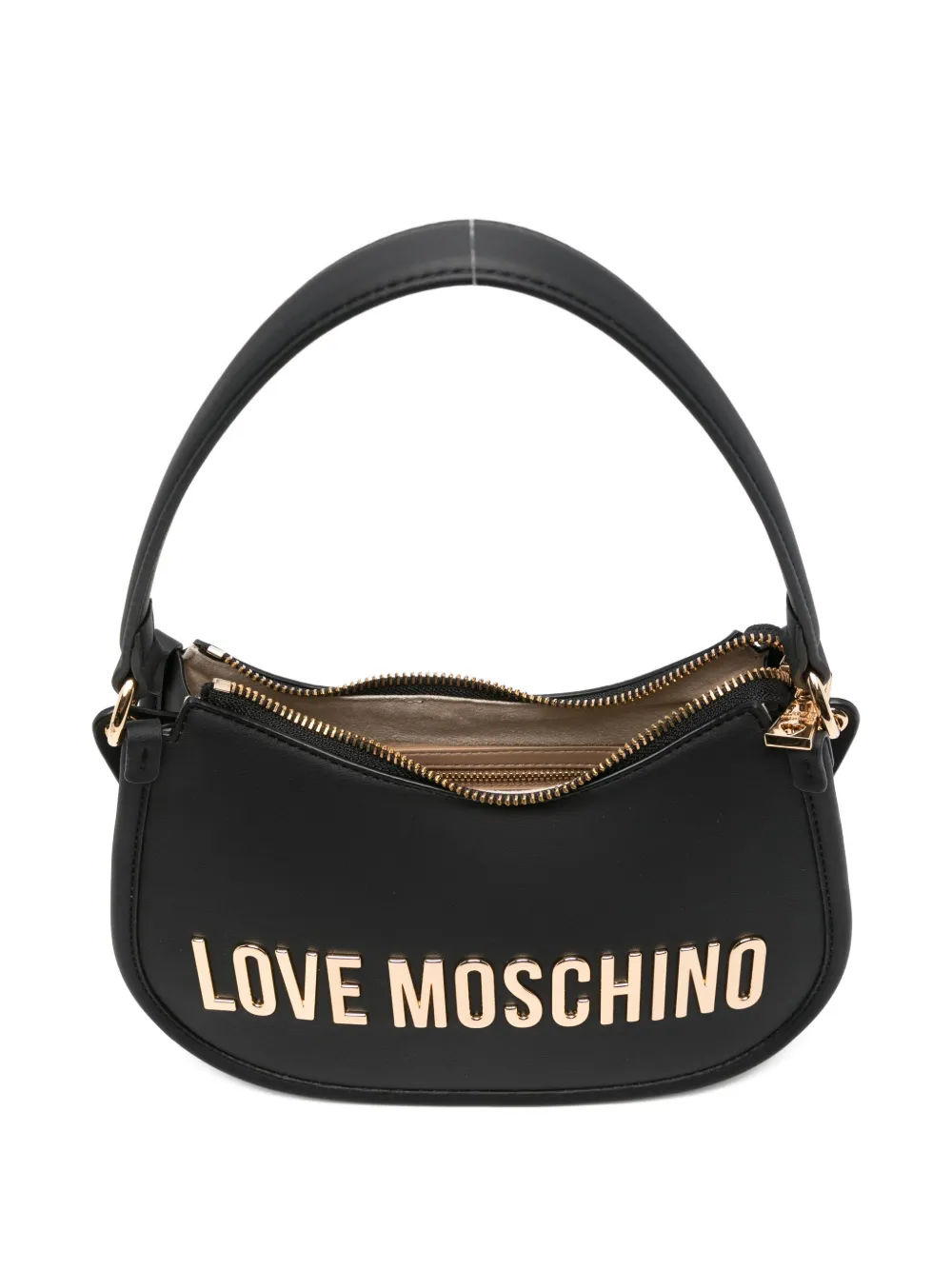 Love Moschino Schoudertas met logoplakkaat Zwart