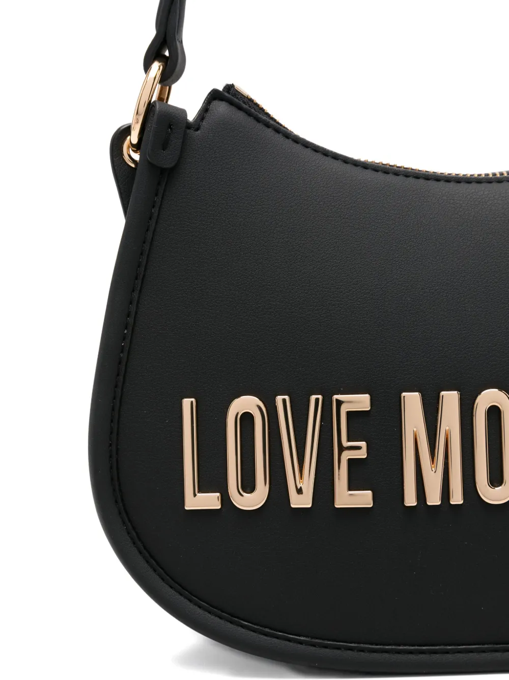 Love Moschino Schoudertas met logoplakkaat Zwart