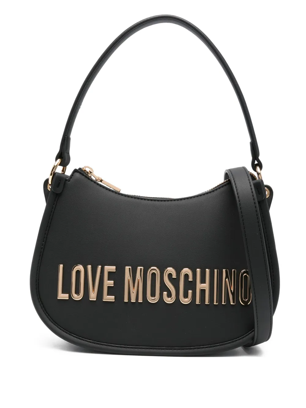 Love Moschino Schoudertas met logoplakkaat Zwart