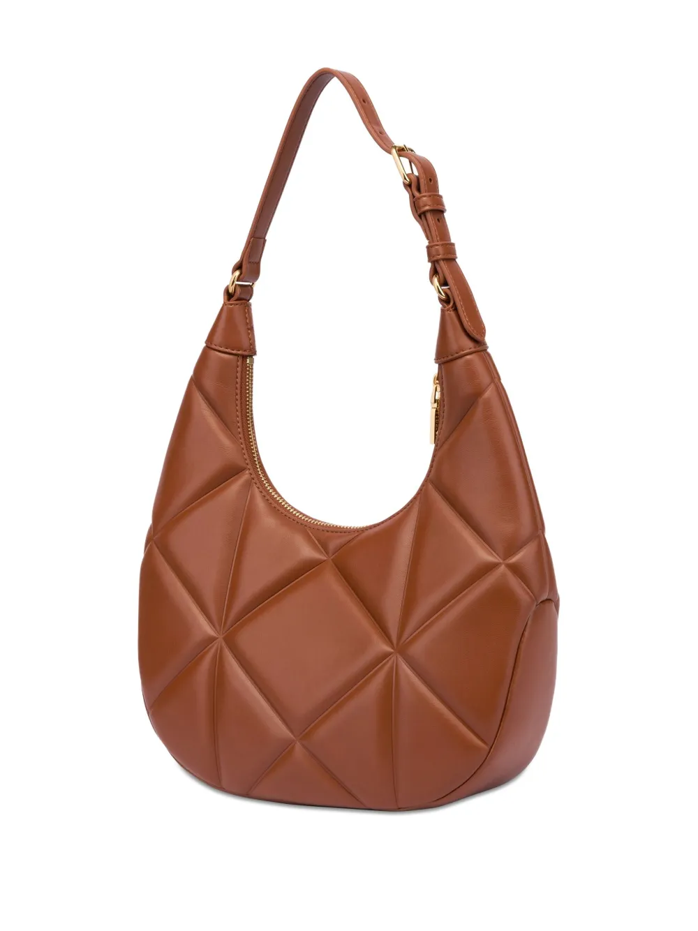 Love Moschino Schoudertas met logoplakkaat - Bruin