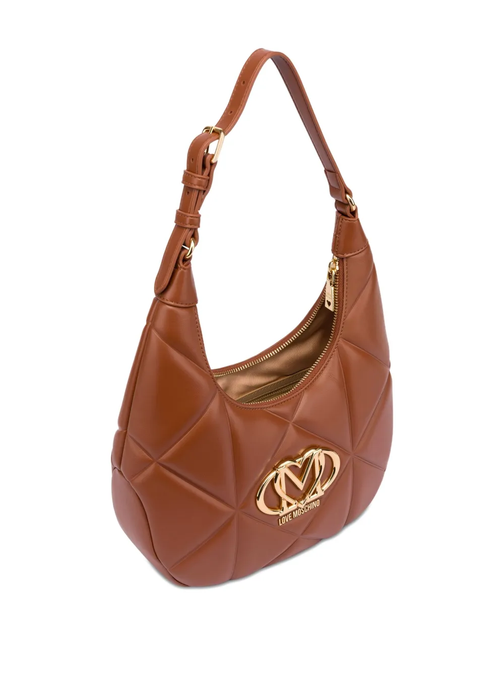 Love Moschino Schoudertas met logoplakkaat Bruin