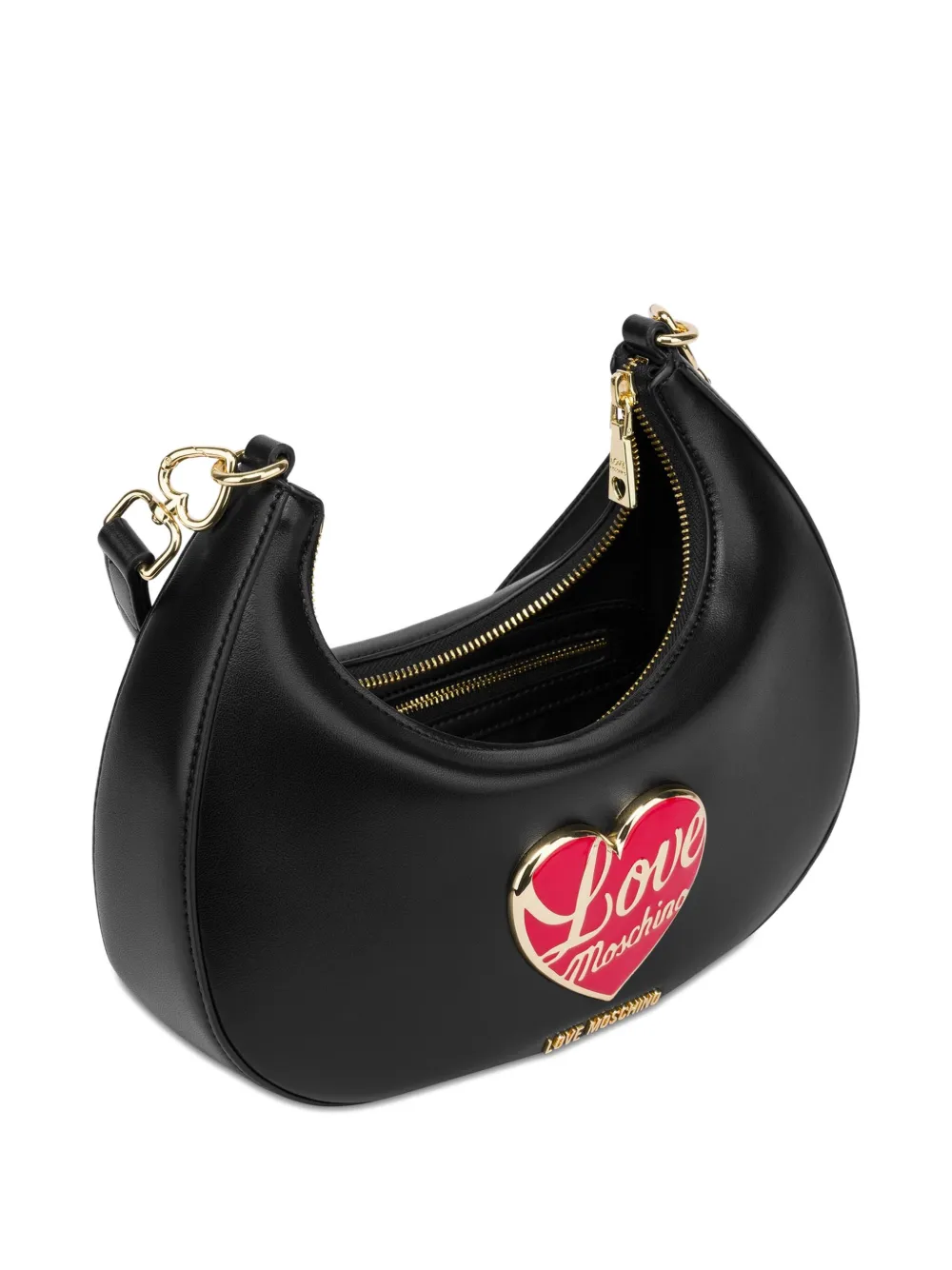 Love Moschino Schoudertas met plakkaat Zwart