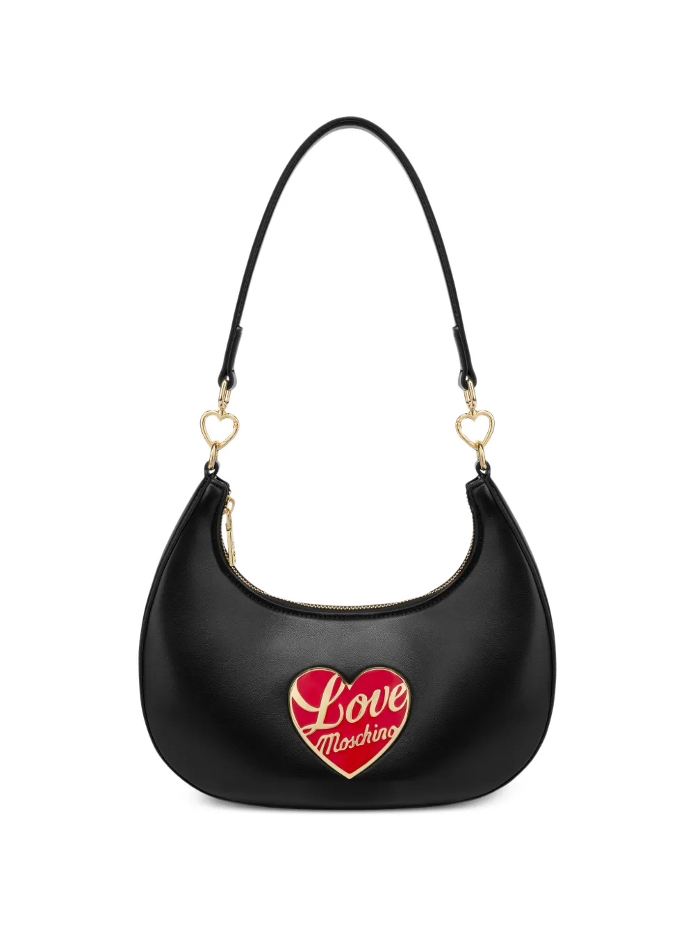 Love Moschino Borsa a spalla con placca - Nero