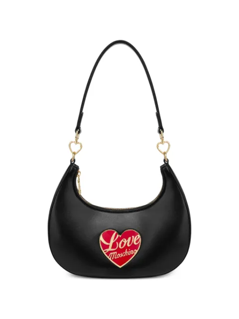 Love Moschino heart-plaque shoulder bag