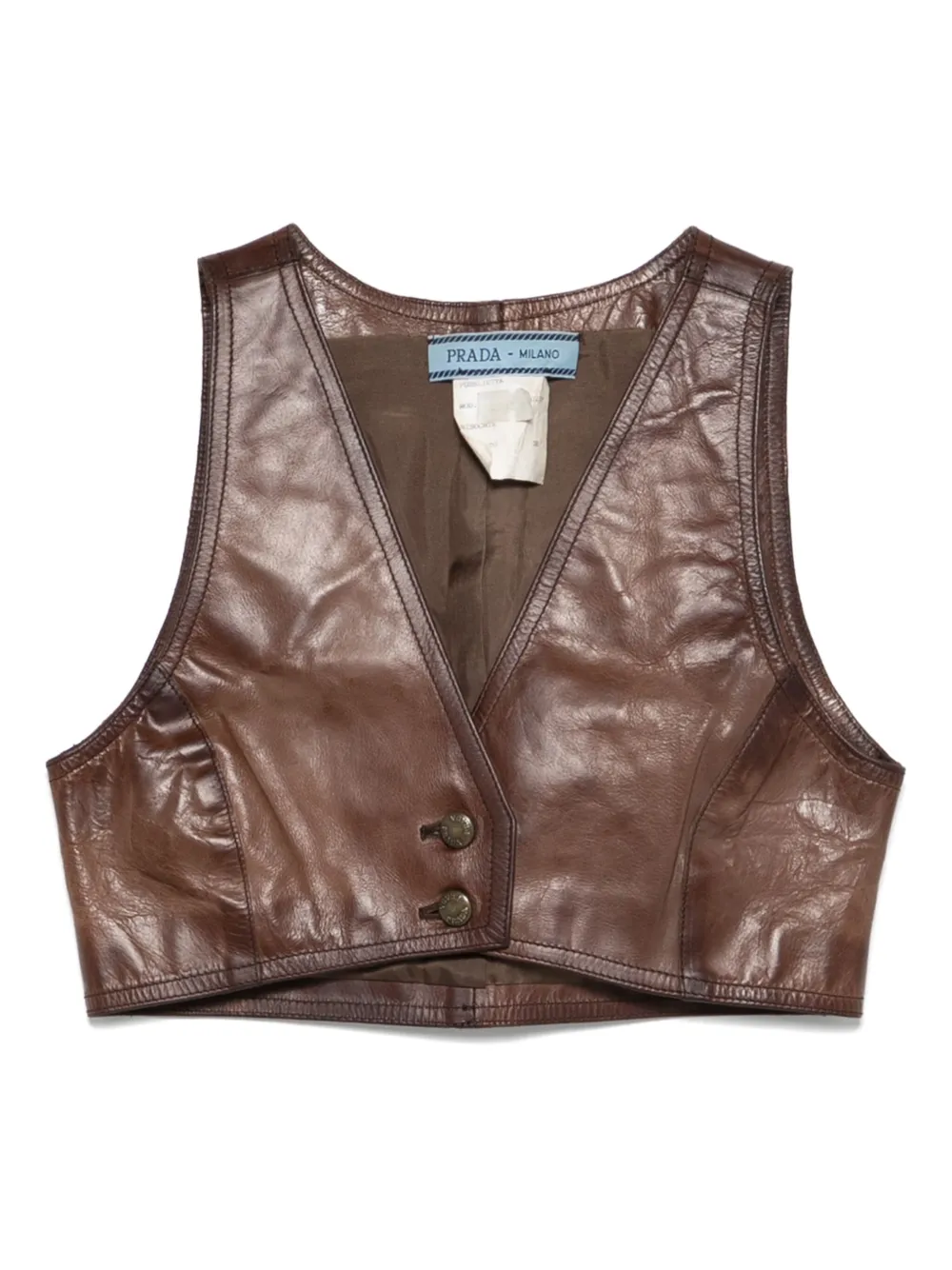 Prada Pre-Owned 2000s cropped top | Brown | Image 1