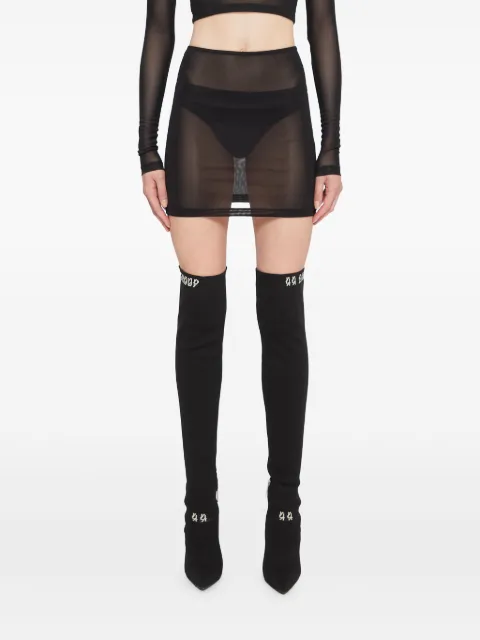 44 LABEL GROUP semi-sheer mini skirt