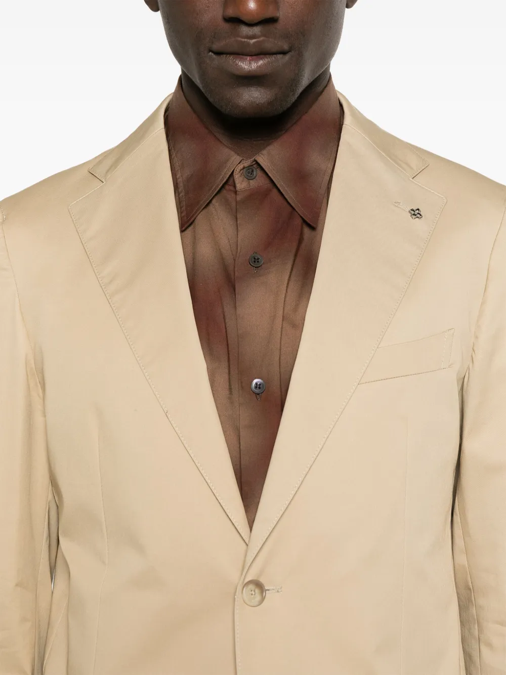 Tagliatore Pak met enkele rij knopen Beige