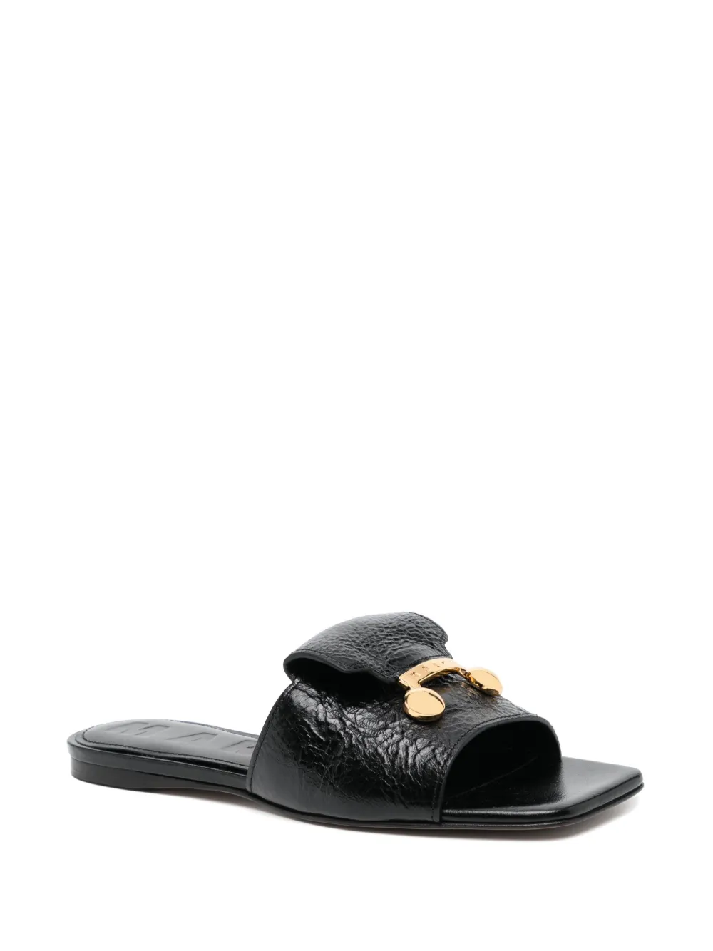 Marni leather sandals Black