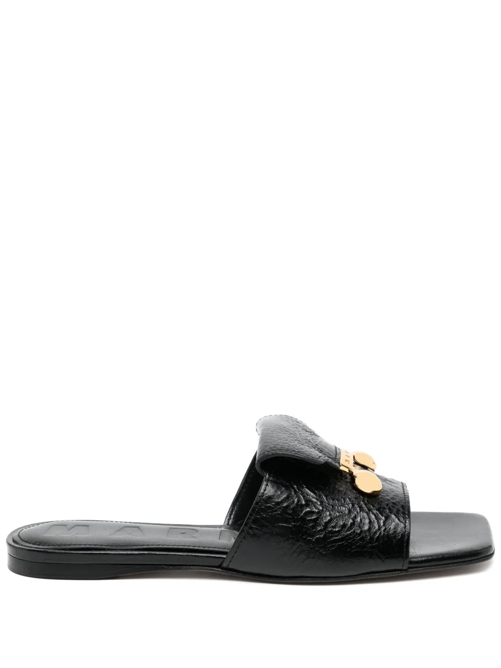 Marni leather sandals Black