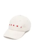 Marni logo-embroidered cap - White