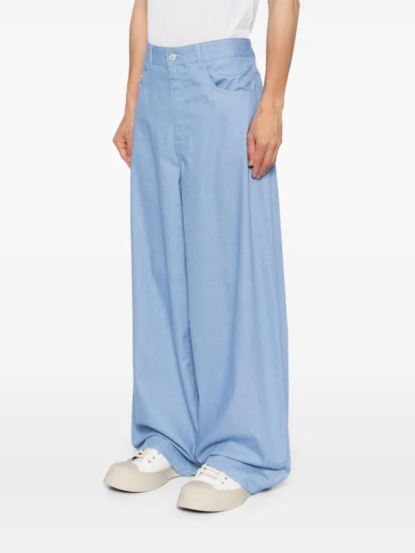 MARNI ワイドスラックス Marni ワイドパンツ | ブルー | FARFETCH JP