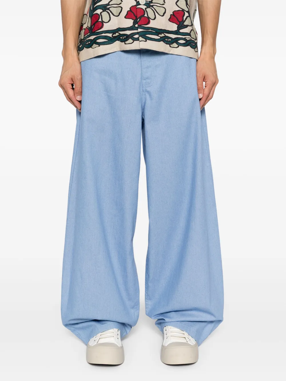 Marni Broek met wijde pijpen Blauw