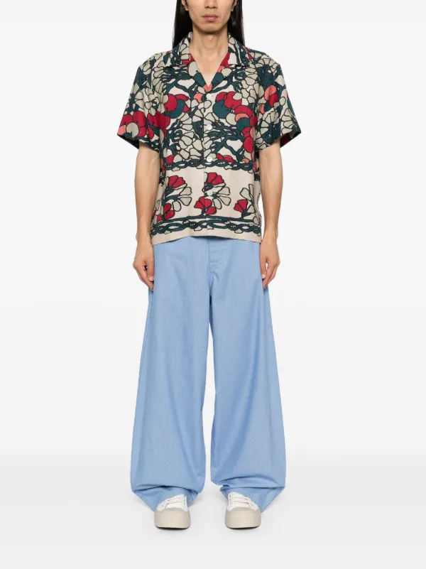 【送料&関税込】Marni Wide Leg Trousers Marni wide-leg Suede Trousers | Neutrals | FARFETCH