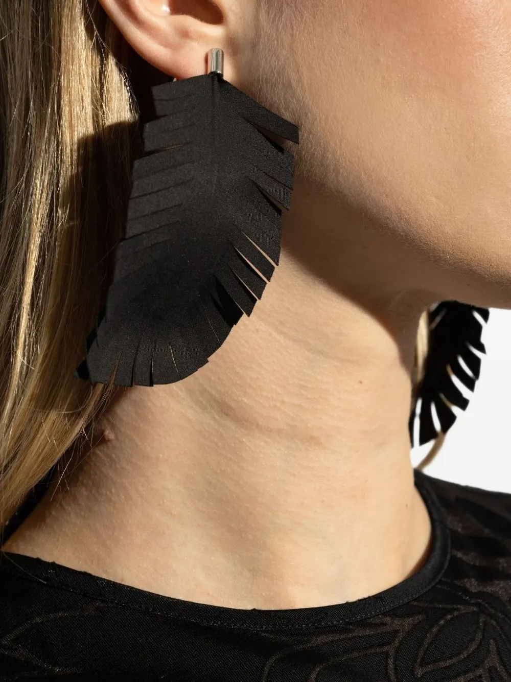 Marni fringed drop earrings - Zilver