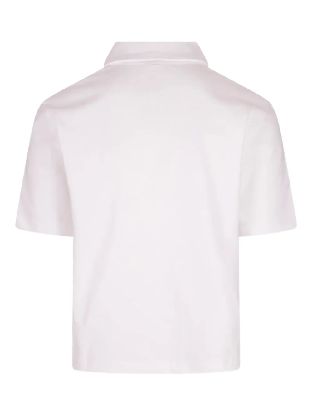 Marni logo embroidered polo shirt - Wit