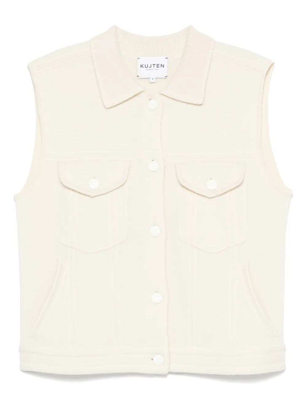kujten cashmere knitted top | Neutrals | Image 1