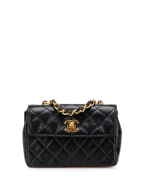 CHANEL Pre-Owned bolsa crossbody Mini CC Flap  capitonada de piel de cordero 1989-1991