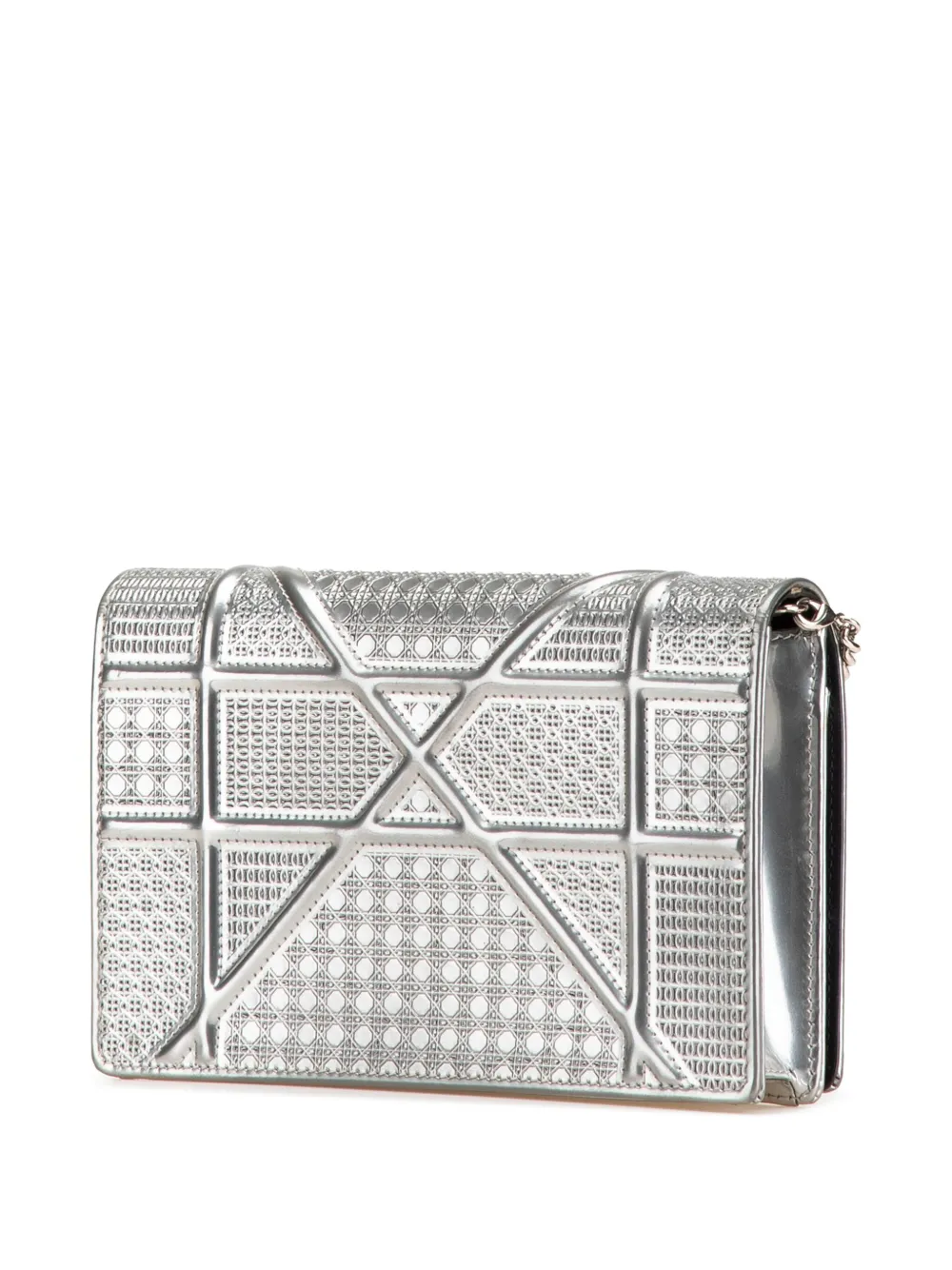 Christian Dior Pre-Owned 2017 Metallic Patent Microcannage Diorama Wallet on Chain crossbody bag | Pre-Owned | Image 2