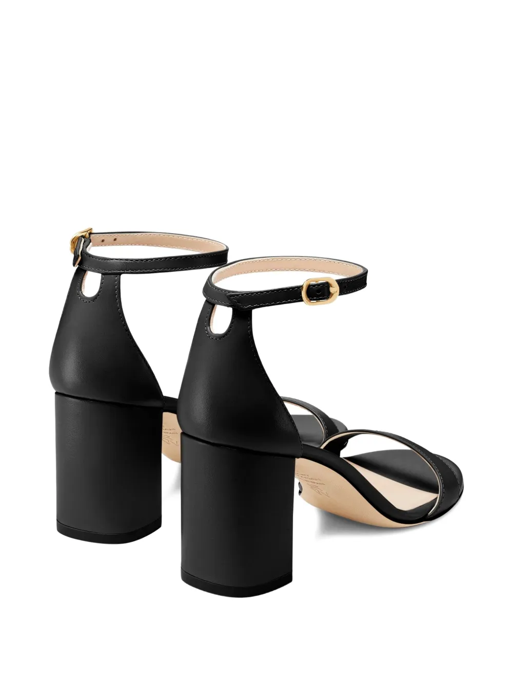 Stuart Weitzman 75mm suede sandals Black