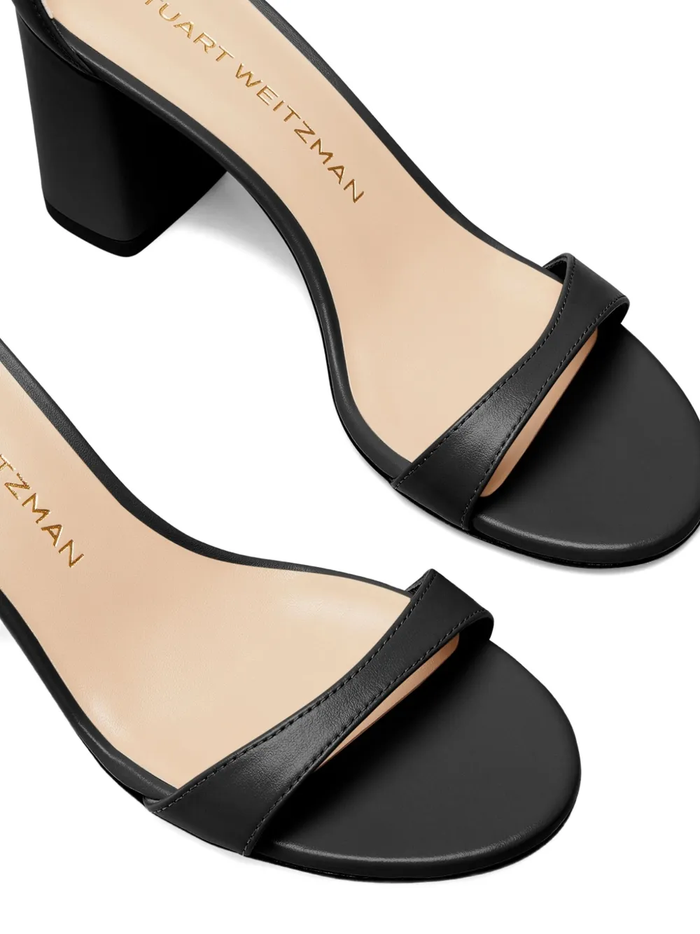 Stuart Weitzman 75mm suede sandals Black
