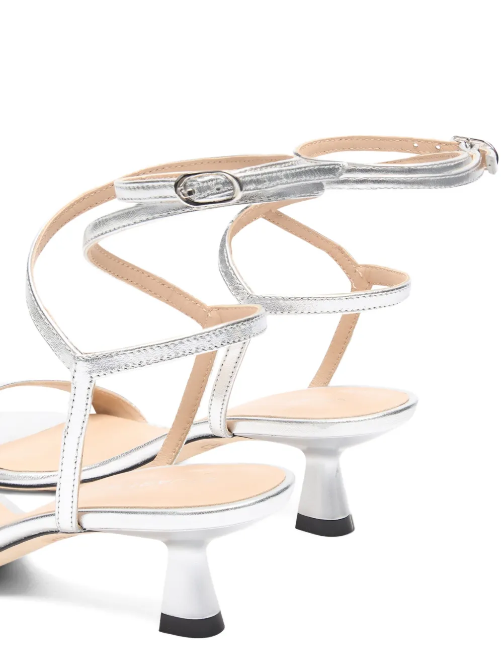 Stuart Weitzman wrap ankle-strap sandals Silver