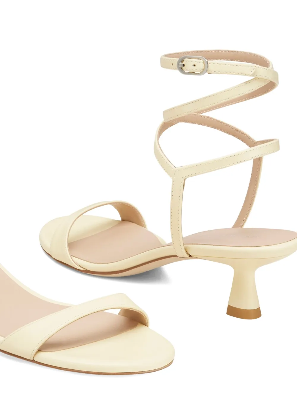 Stuart Weitzman 50mm wraparound sandals Neutrals