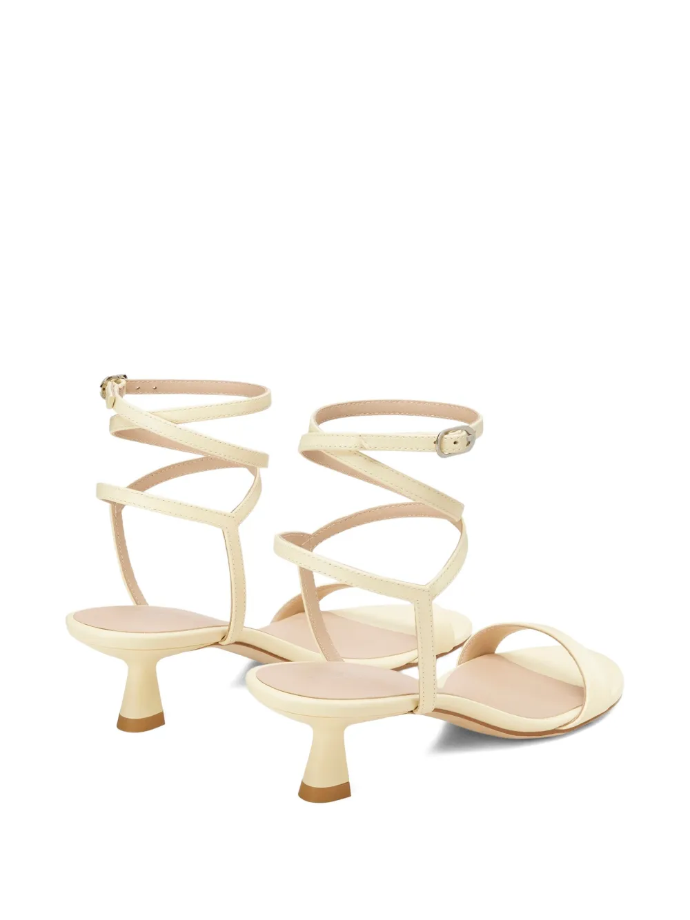 Stuart Weitzman 50mm wraparound sandals Neutrals